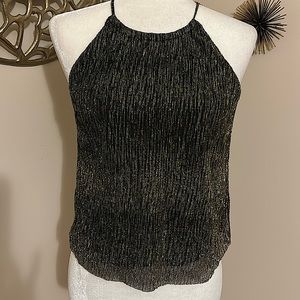Black & Gold Metallic Top